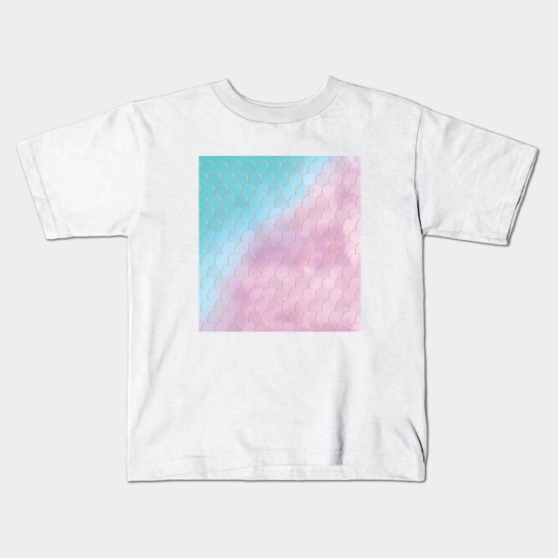 Watercolor Mosaic Design Kids T-Shirt by STUDIOVO